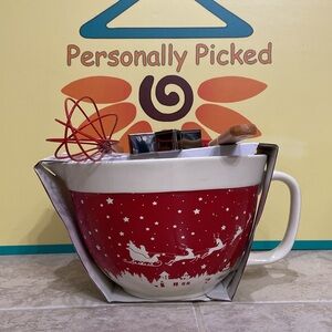 The Bakeshop SANTA WITH REINDEER Batter Bowl & Baking Utensils Set